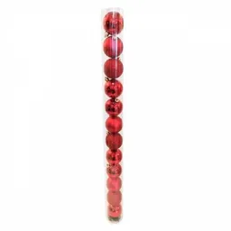 M+Design Set de Esferas Disco Navidad Red 6 cm