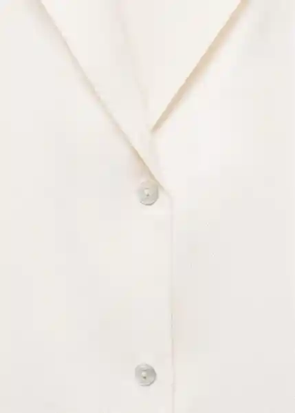 Camisa Sassa Off White Talla 26 Mujer Mango