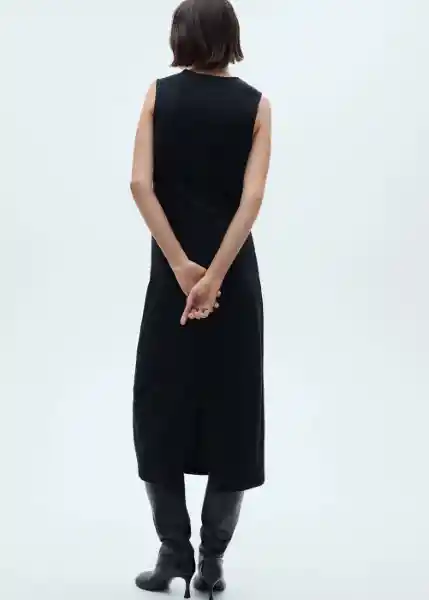Vestido Fertina Negro Talla L Mujer Mango