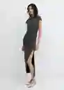 Vestido Chia Antracita Talla L Mujer Mango