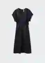 Vestido Amore Negro Talla L Mujer Mango