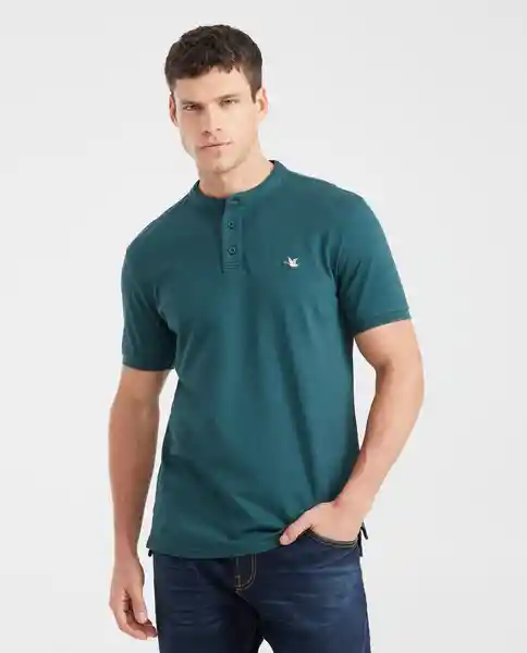 Camiseta Polo Ner# Neck Verde Nafta Ultra Oscuro XS Chevignon