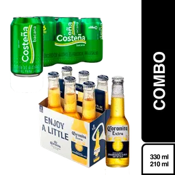 Six Pack Costeña Bacana + Six Pack Corona Extra