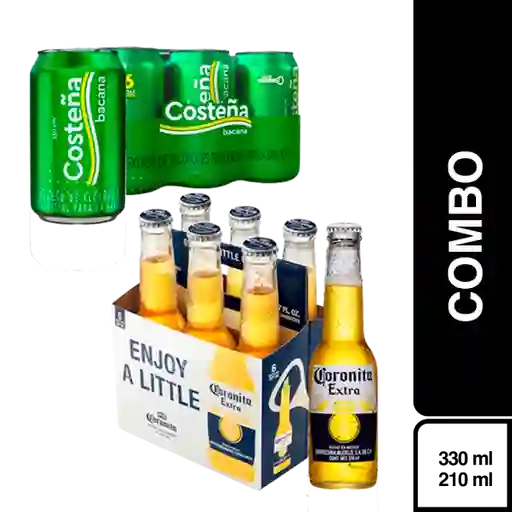 Six Pack Costeña Bacana + Six Pack Corona Extra