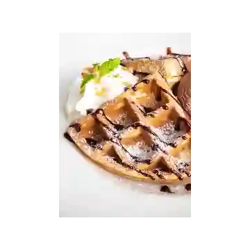 Waffle con helado personal 24 onz
