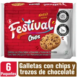 Festival Galletas con Chips y Trozos de Chocolate