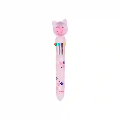 Esfero Retráctil Sakura Cat 10 Colores Miniso