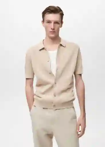 Camisa Canario Arena Talla M Hombre Mango