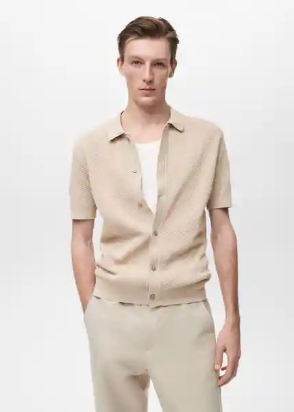 Camisa Canario Arena Talla M Hombre Mango