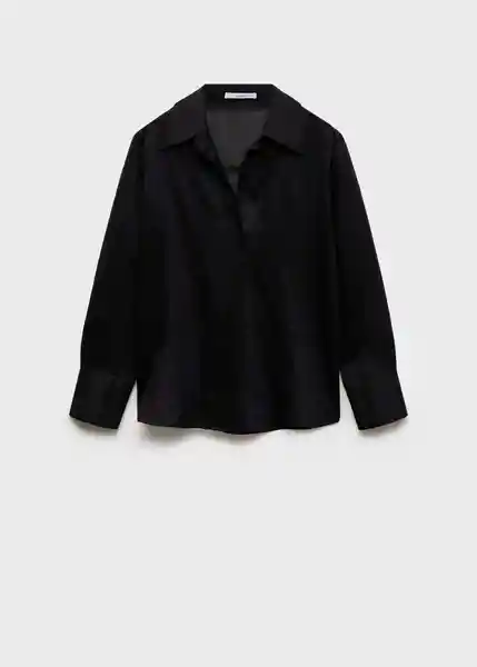 Camisa Clariety Negro Talla L Mujer Mango