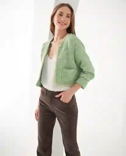 Chaqueta Verde Talla S 422F204 Esprit