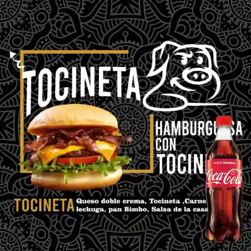 Combo Hamburguesa c/ Tocineta +Cocacola Orig 500ml