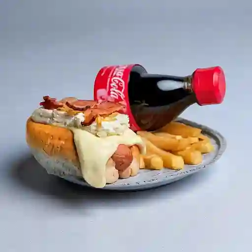Perro Suizo Gratina + Francesa + Gaseosa