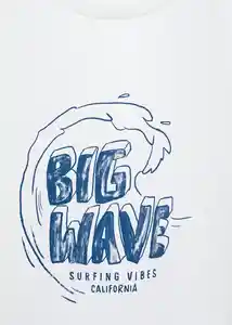 Camiseta Esen3 Off White Talla 12 Niños Mango