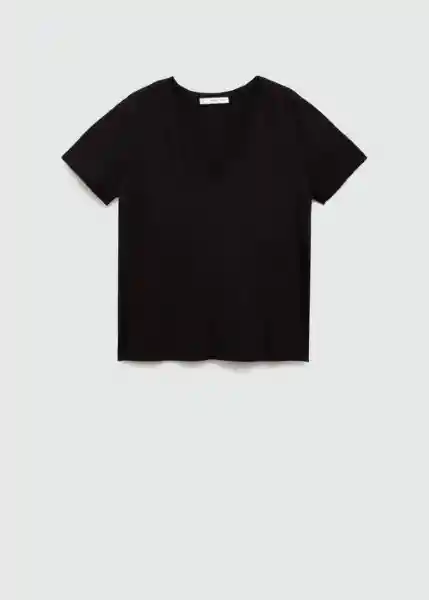 Camiseta Vispi Negro Talla L Mujer Mango