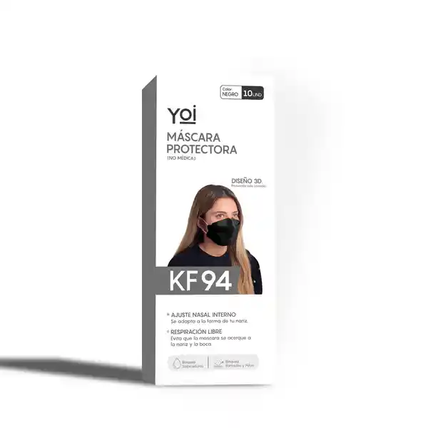 Yoi Tapabocas Negro Kf94