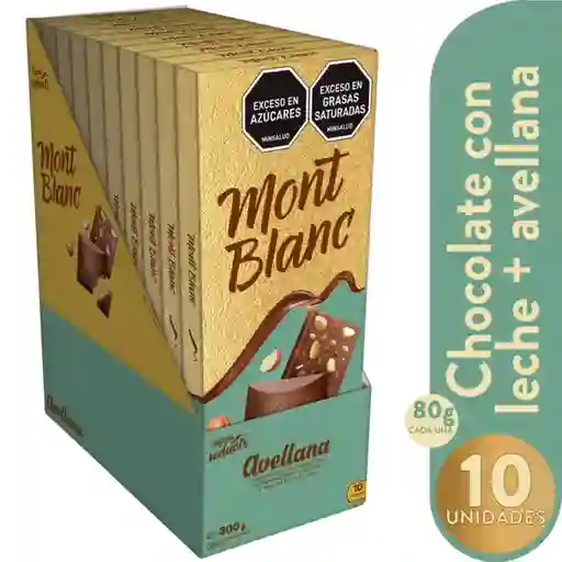 Golosina Montblanc Avellana 4 Plegadizas Padre x 10 Und x 80 g
