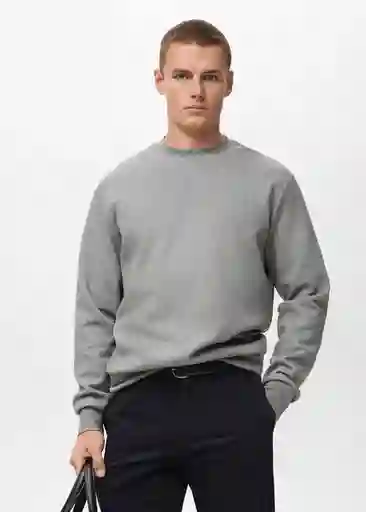 Buzo Sudadera Nola Gris Medio Vigore Talla M Hombre Mango