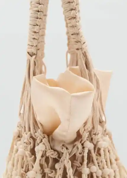 Bolso P Pazo Beige Talla 99 Mujer Mango