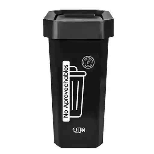 Caneca Estra Ecobins Vaiven Negro 26l