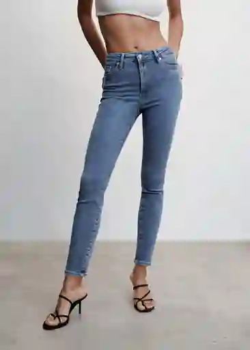 Pantalón Jean Anne Tejano Medio Talla 42 Mujer Mango