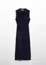 Vestido Forest-A Azul Noche Talla XL Mujer Mango