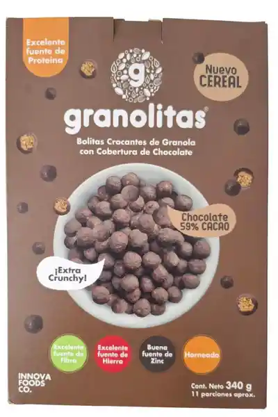 Granolitas Cereal Bolita Granola Cobertura Chocolate