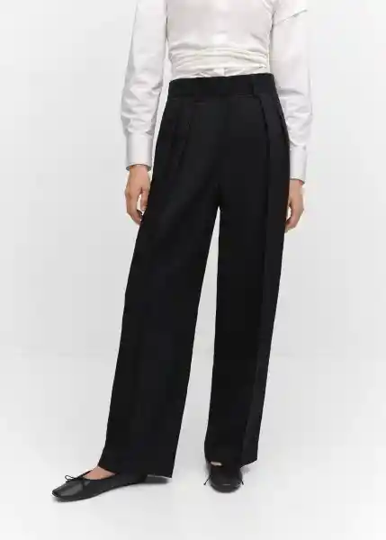 Pantalón Biel Negro Talla 34 Mujer Mango