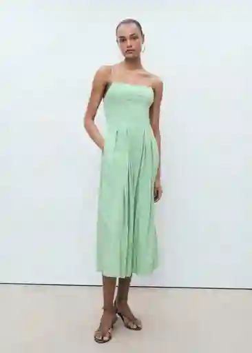 Vestido Minty Menta Talla S Mujer Mango
