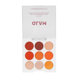 Sombra Para Ojos 9 Tonos Glam Naranja 02 Miniso