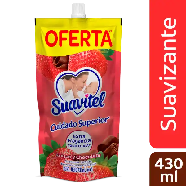 Suavitel Suavizante Cuidado Superior Fresas y Chocolate 