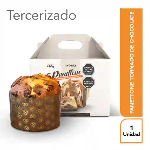 Artesa Panettone Tornado Navideño de Chocolate Grande