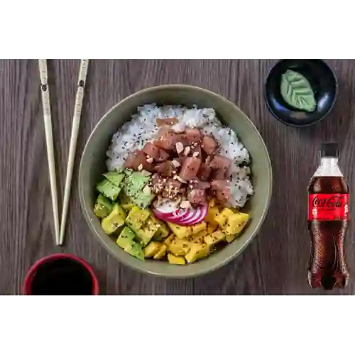 Combo Poke Atún Mango + Coca Cola Sin Azúcar 400 ml