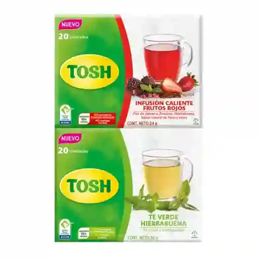 Tosh Infusión Frutos Rojos Mas te Verde Hierbabuena