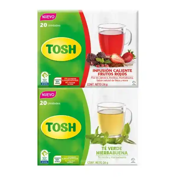 Tosh Infusión Frutos Rojos Mas te Verde Hierbabuena