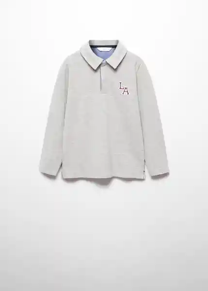 Polo Alvin Gris Medio Vigore Talla 12 Niños Mango