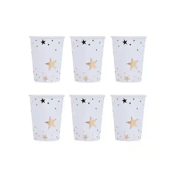 Set Vaso de Papel Oro Miniso