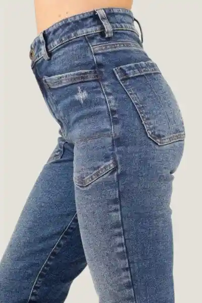 Jean Mom Confort Color Azul Oscuro Talla 12 Ragged