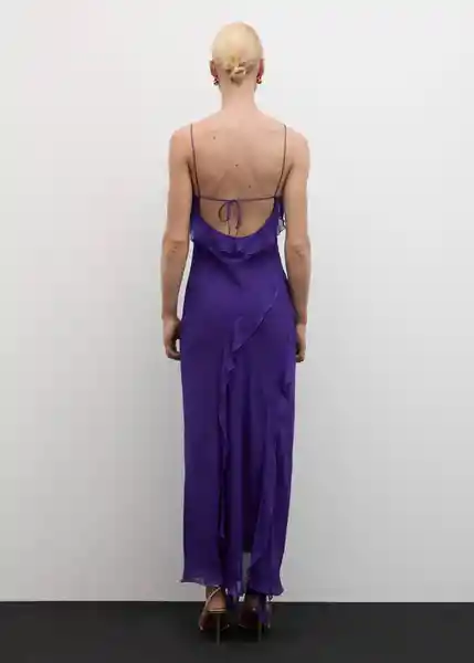 Vestido Sur Morado Talla XL Mujer Mango