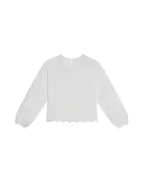 Blusa Eyelet Longsleeve Blanco 0 Claro Talla XS Chevignon