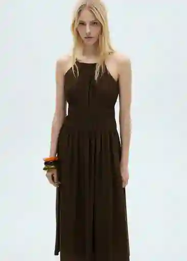 Vestido Cyndi-W Marrón Talla M Mujer Mango