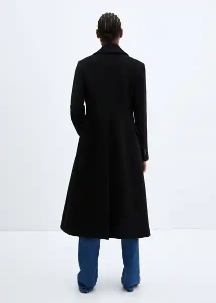 Abrigo Linda Negro Talla M Mujer Mango