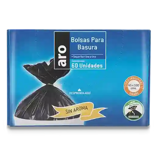 Aro Bolsa de Basura Industrial Negra 65 x 100