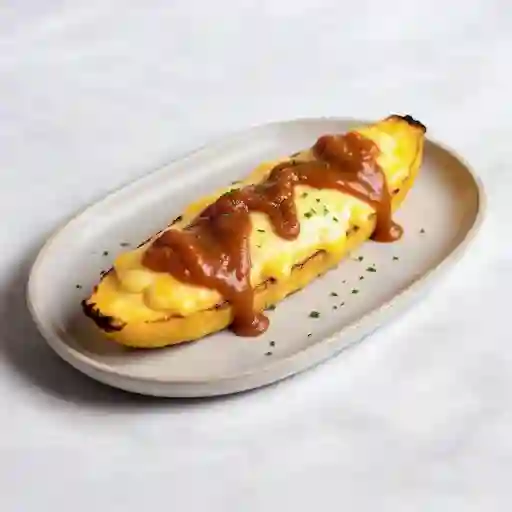 Porcion Platano Queso y Bocadillo