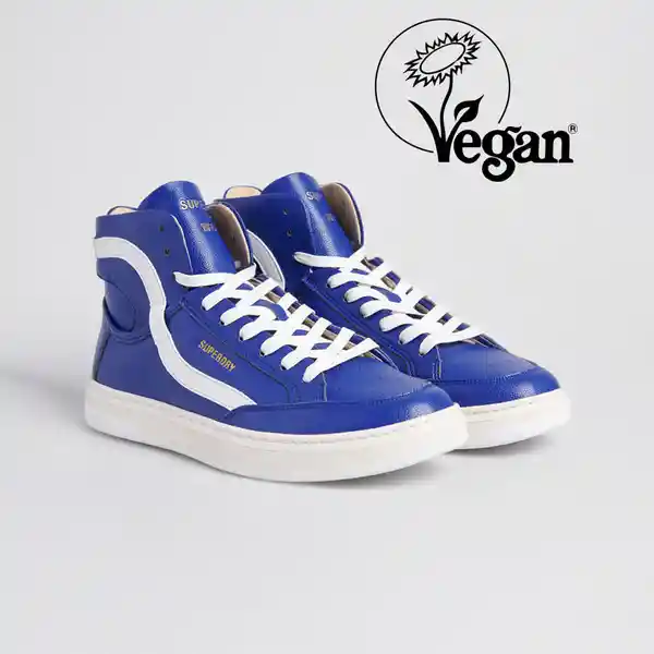 Superdry Tenis Basket Lux Trainer Azul Talla 11