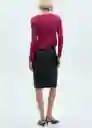 Abrigo Cardigan Seeds Fucsia Talla M Mujer Mango