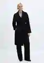 Abrigo Cuca Negro Talla 18 Mujer Mango