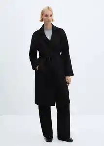 Abrigo Cuca Negro Talla 18 Mujer Mango