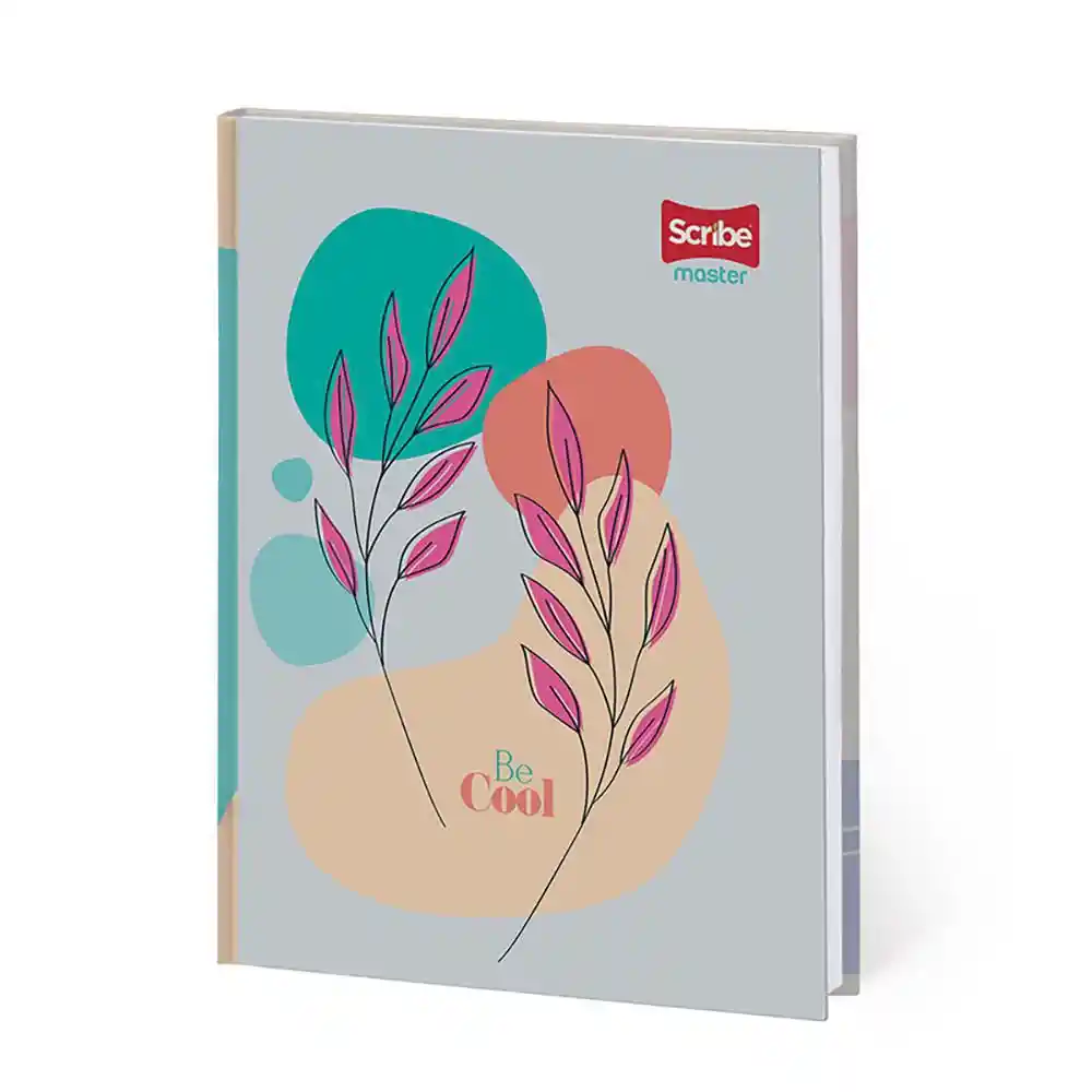 Cuaderno Tapa Dura Master Femenino Cuadriculado 100 Hojas Cosido Scribe