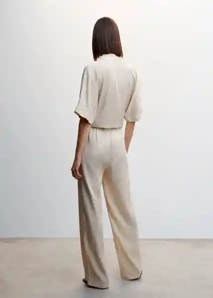 Pantalón Rustik-A Beige Talla M Mujer Mango